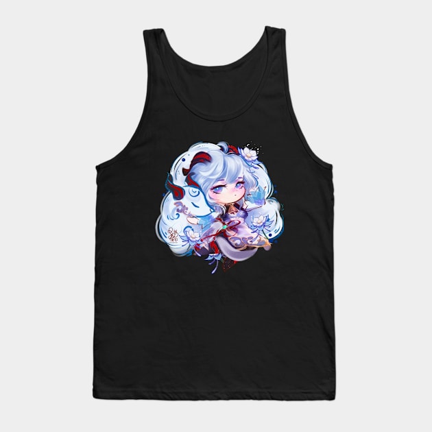 Ganyu Genshin Impact Tank Top by Roy The Art